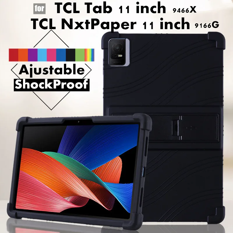 

TCL Tab 11 Tab 10.95 Inch 9466X Tablet Case Super Shockproof Soft Silicone Protective Case Stand Cover for TCL NxtPeper 11 9166G