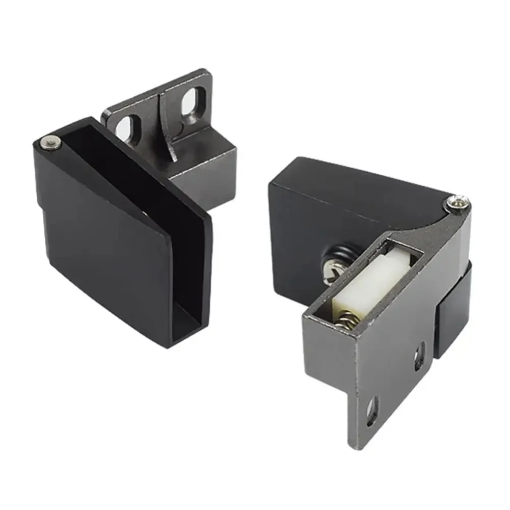Zinc Alloy Self Closing Glass Door Hinge No Drilling Frameless Clamp for Easy Installation and Automatic Closure