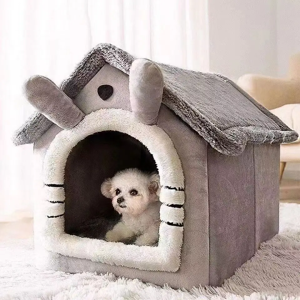 

Cat's Nest Dog's Nest House Type Four Seasons Universal Small Dog Teddy, Winter Warmth, Removable Washable Dog House Pet Bedding