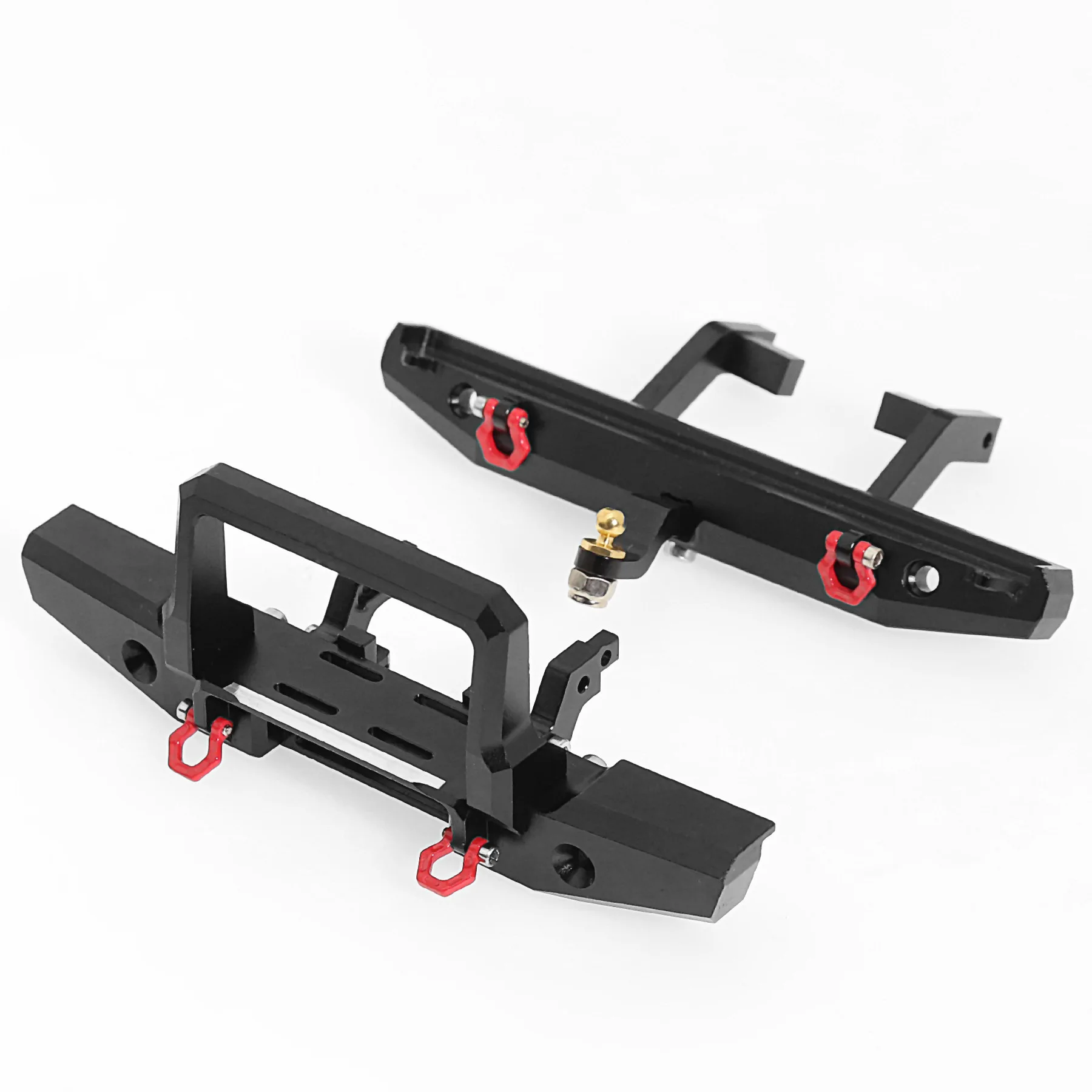 

Metal Front Bumper and Rear Bumper Remote Control Winch Car Shell for 1/18 Simulation Climbing TRX4M Defender Wilderness