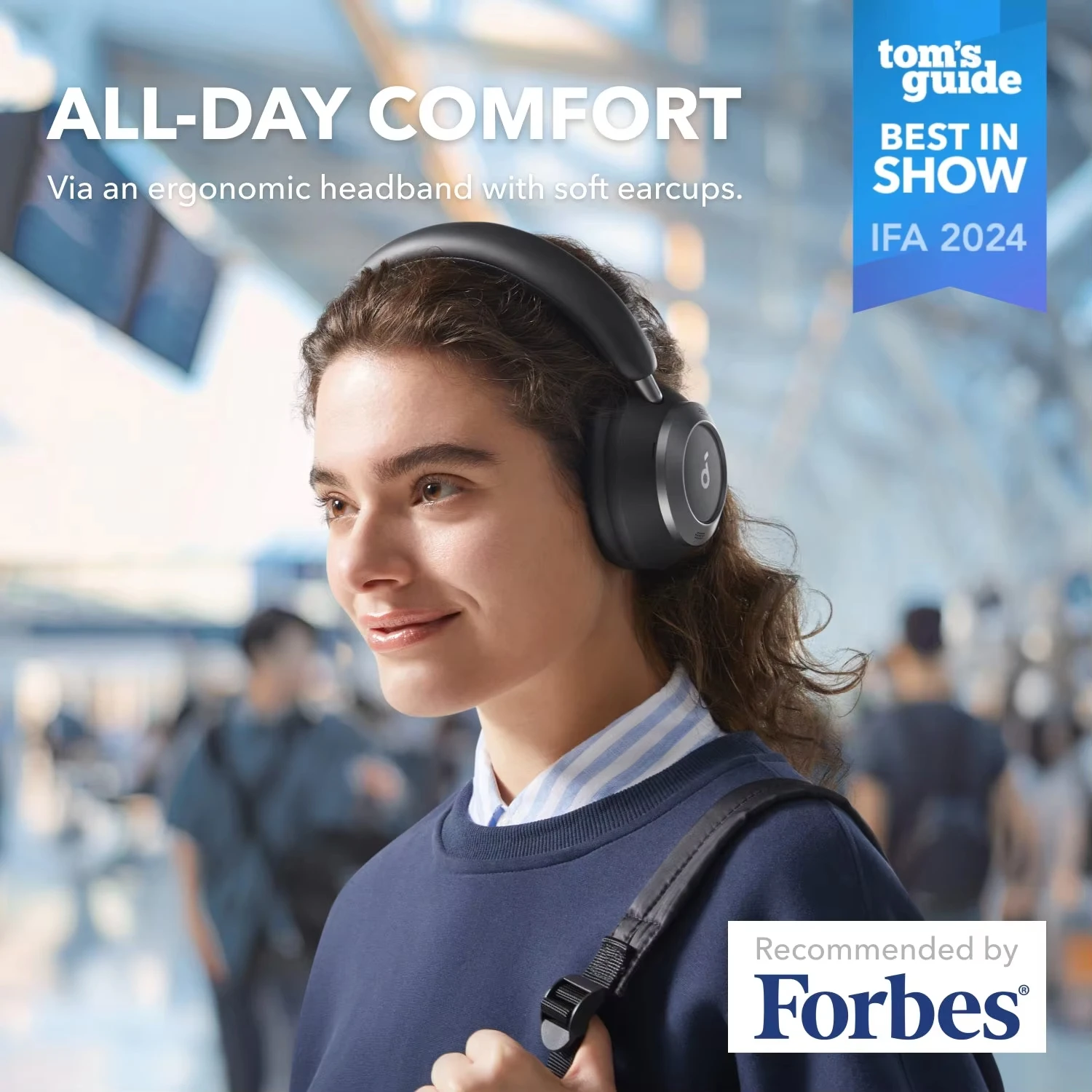 100% الأصلي Anker Soundcore Space One Pro A3062 سماعة لاسلكية تعمل بالبلوتوث وسماعة رأس سلكية فوق الأذن مرحبا الدقة ANC قابلة للطي للسفر