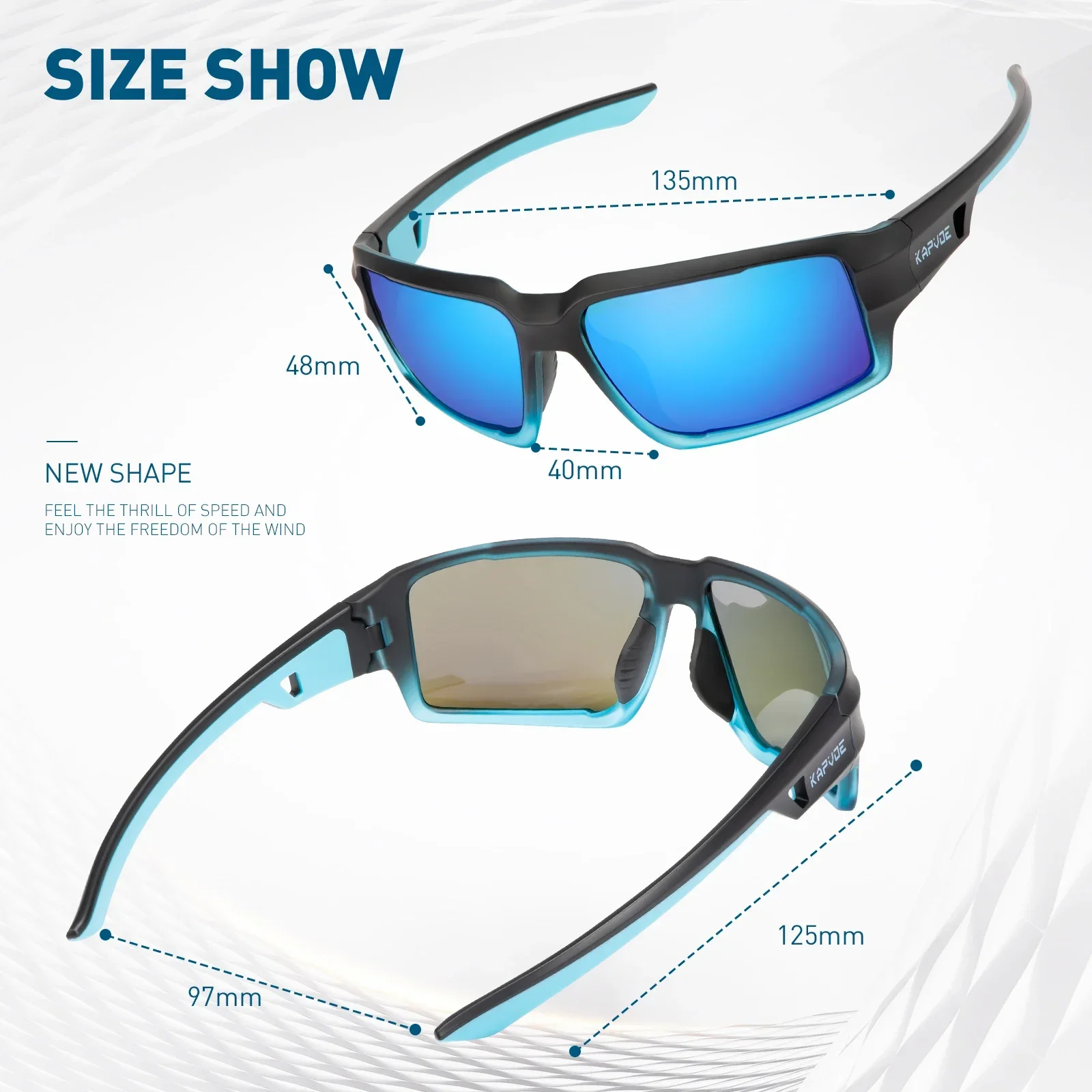 Kapvoe gafas de sol polarizadas para pescar, gafas deportivas para ciclismo, Camping para hombres, MTB, bicicleta de montaña, gafas para mujeres, patinaje de velocidad en carretera