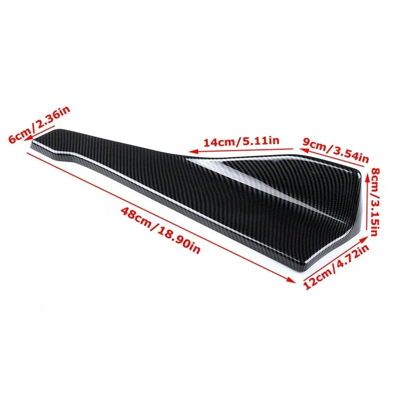 48cm Side Skirt Extension Rear Bumper Canard Splitter Universal For W205 W204 W203 W211 W212 W213 W117 C117 W176 Car Accessories