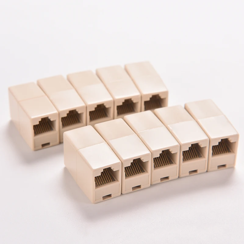 1pcs RJ45 CAT5 Coupler Plug Network LAN Cable Extender Connector Adapter RJ45 Network Cable Joiner-Plug Coupler Extender