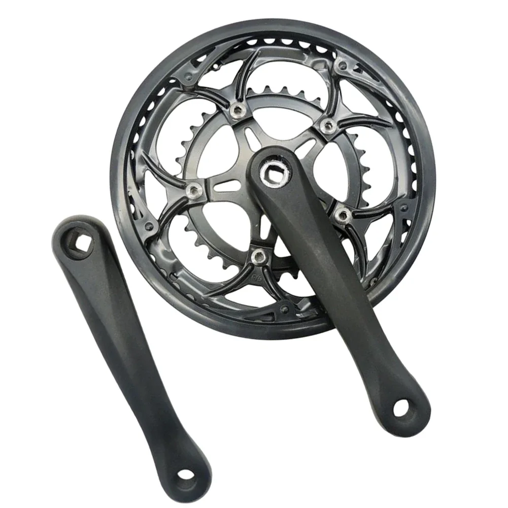 Practical Bike Crankset Cranket Crankset AL6061 Aluminum 130mm BCD 34/50T Teech Double Chainring Design Removable Chainring