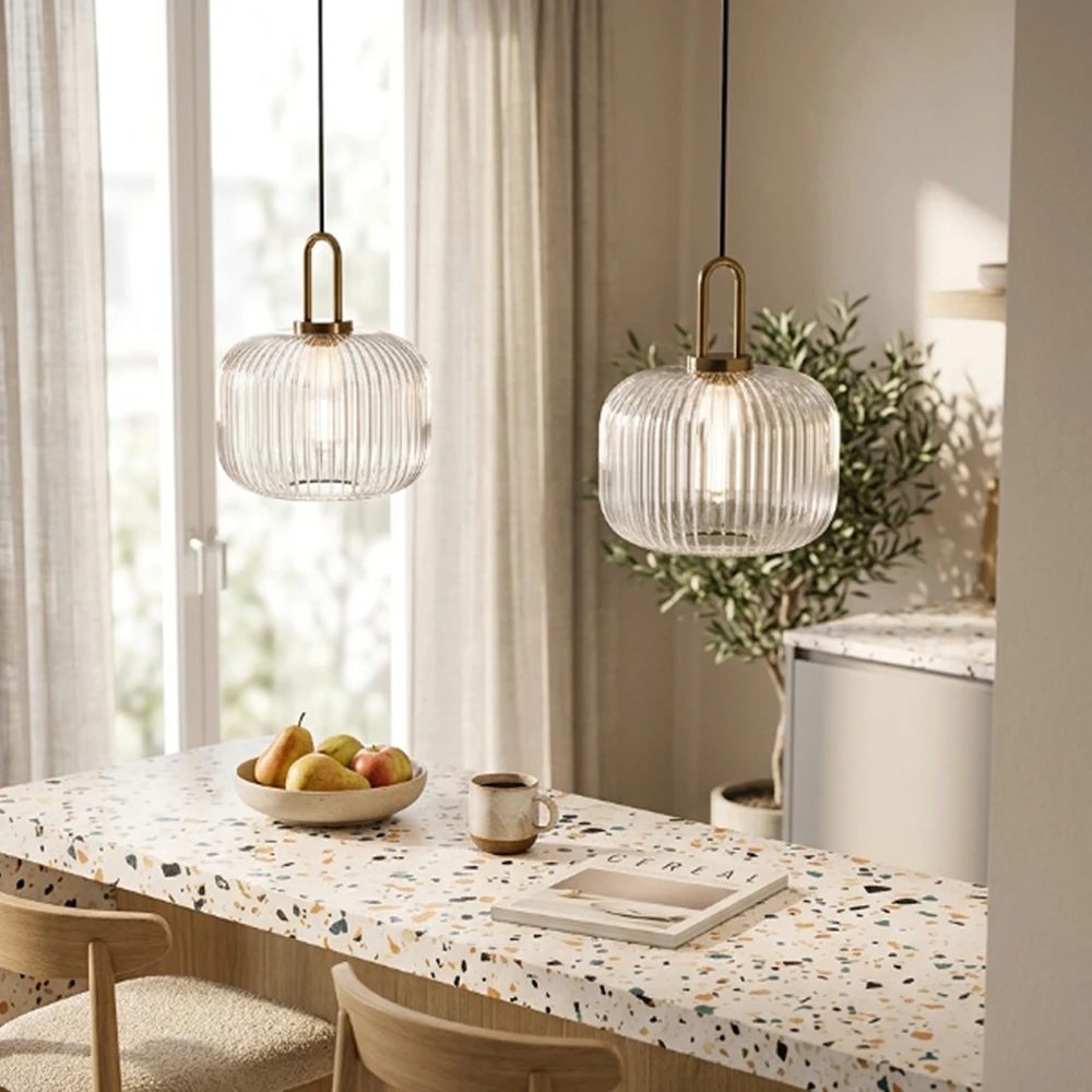 Modern Glass Pendant Light Transparent Color For Living Room Bedroom Dining Room Kitchen Bar Indoor Decor Lighting Hanging Light