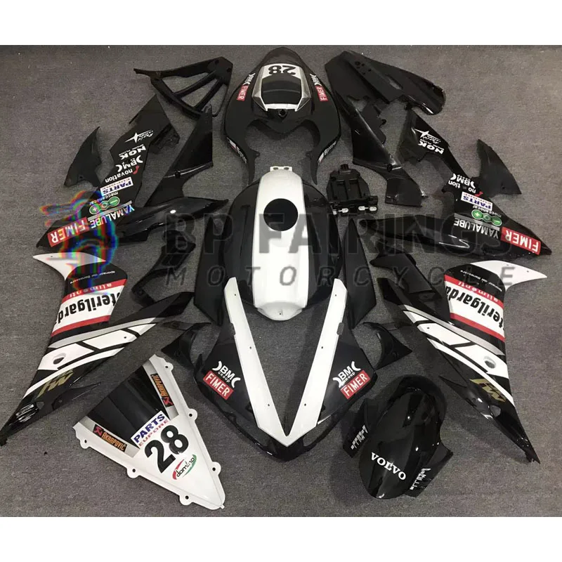 For Yamaha YZF R1 2004 2005 2006 Motorcycle Bodywork Set Injection ABS Plastics Full Fairings Kit set Black White