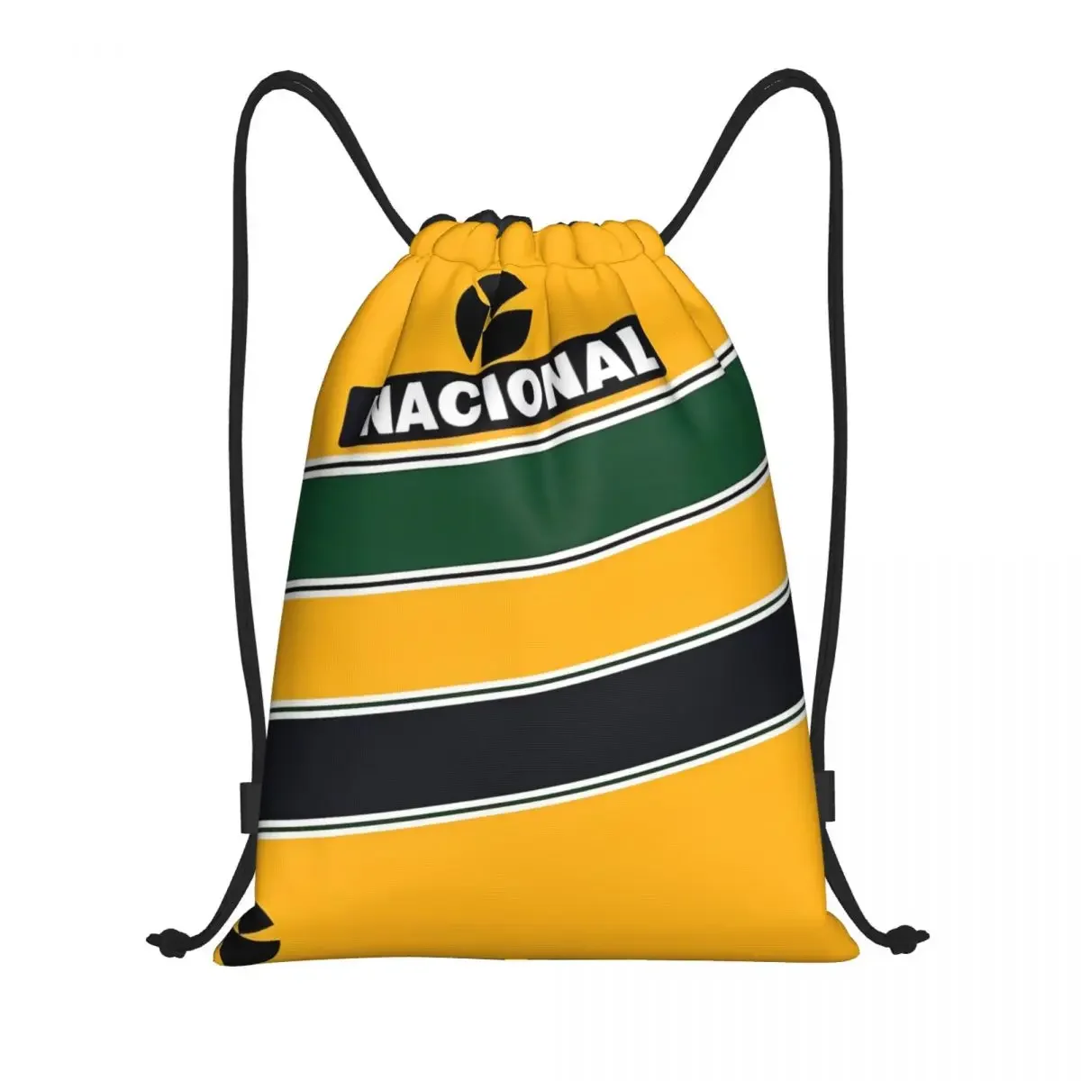 Ayrton Senna Racing Drawstring Backpack Gym Sports Sackpack Senna Helmet String Bags for Working Out