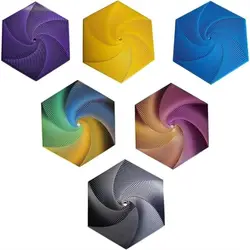 Anti-stress Fractal Fidget Hexagon Playing Sensory Toy Portable Cube Fidget Toy Mindful Meditation Tool PLA