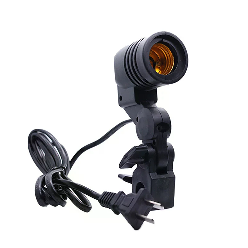 1.8m Cable Cord Light Bulb Stand E27 AC Socket Lamp Holder With Umbrella Holder Photography Light Bulb Mount For Photo