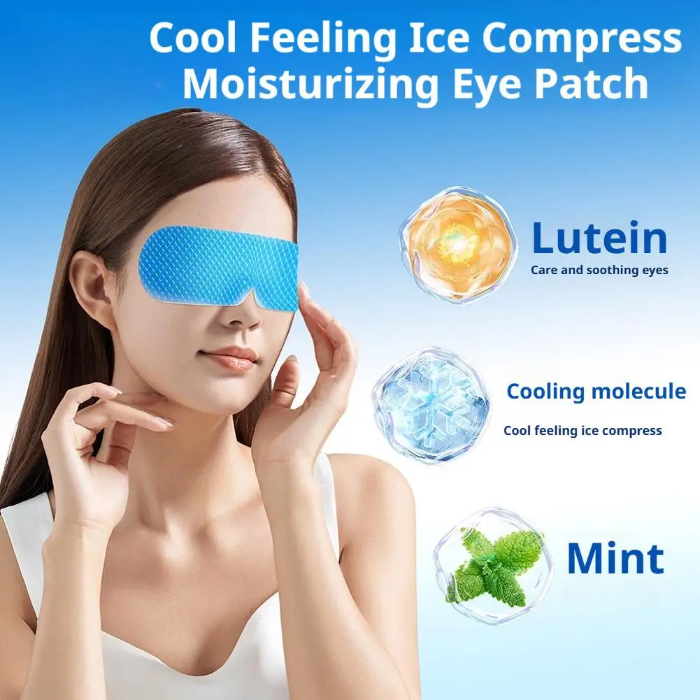 Hot Selling Disposable Ice Eye Patches Hydrogel Eye Protection Relieve Fatigue Herbal Cold Compress Eye Masks - Image 3