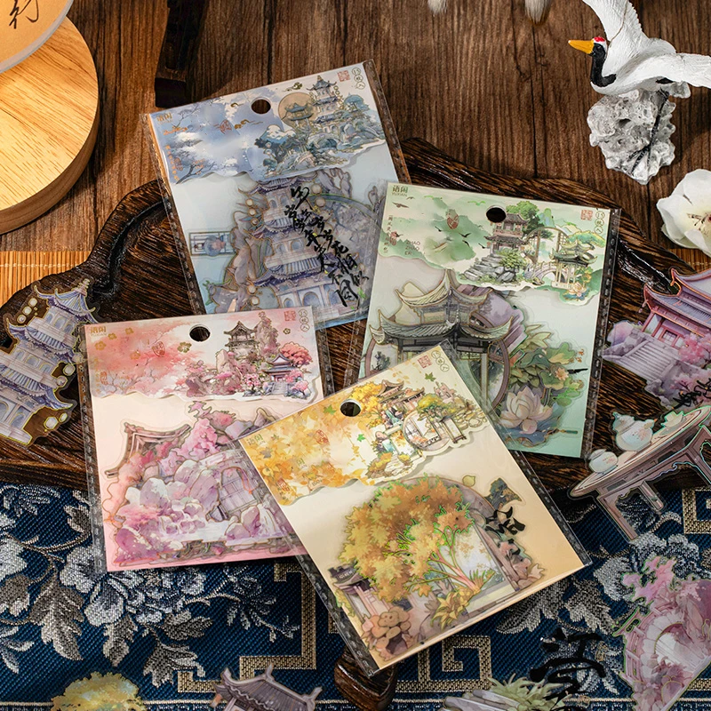 

Mr. Paper 4 вида стилей 15 шт./пакет, картина в национальном стиле, горячее тиснение, наклейки для домашних животных, набор «сделай сам», руководство, календарь, скрапбукинг, фото