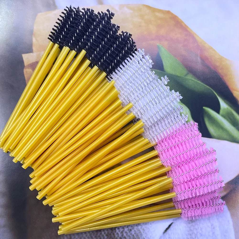 500 قطعة عصي الرموش القابل للتصرف فرشاة مشط رموش تمديد اكسسوارات عصا الماسكارا ماكياج أداة الجمال المهنية #1