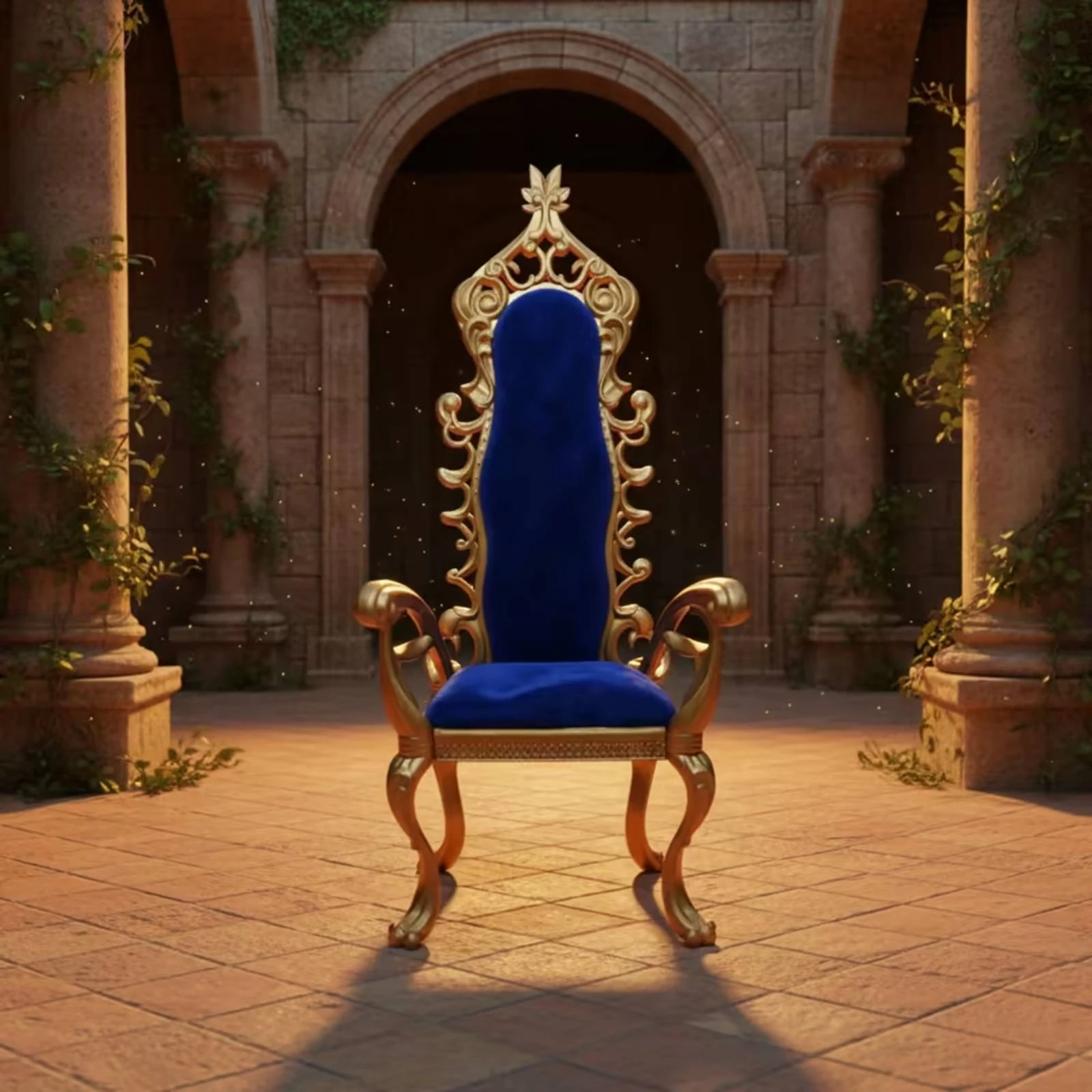 

Photo Display Prop Chair Scrollwork BJD Doll Throne Chair Dollhouse Furniture Gold-Toned