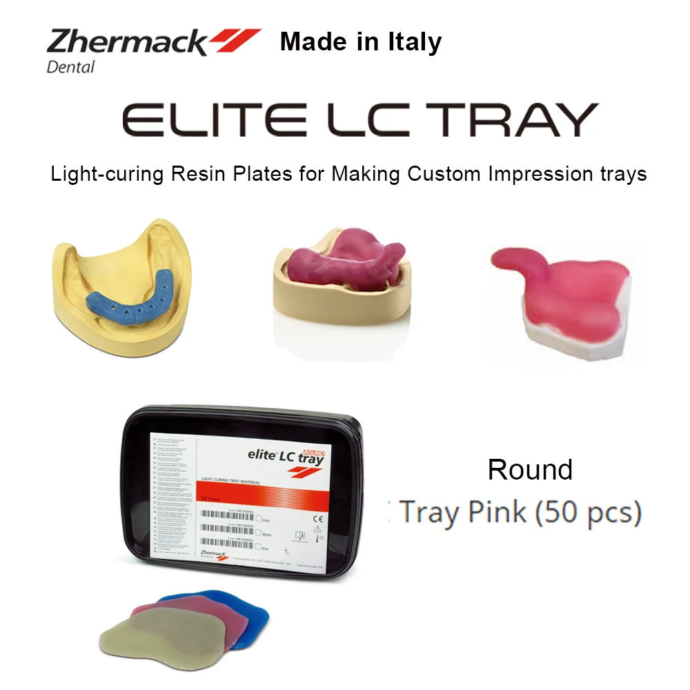 

Dental Laboratory Technician Materials Zhermack Elite LC Tray UV Light Cure Resin Plates for Custom impression trays Dentistry