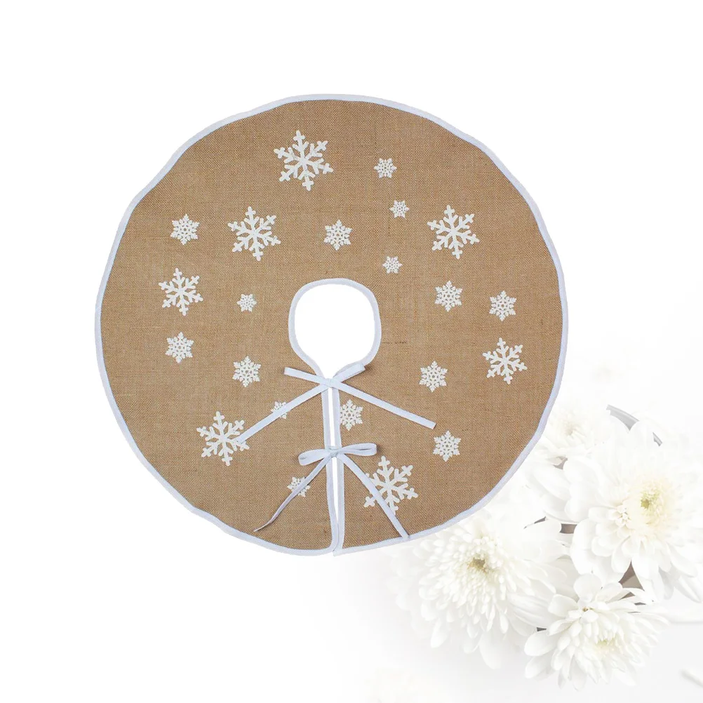 

Christmas Jute Tree Skirt Christmas Tree Layout Apron Christmas Tree Base Christmas Decoration Supplies for Home