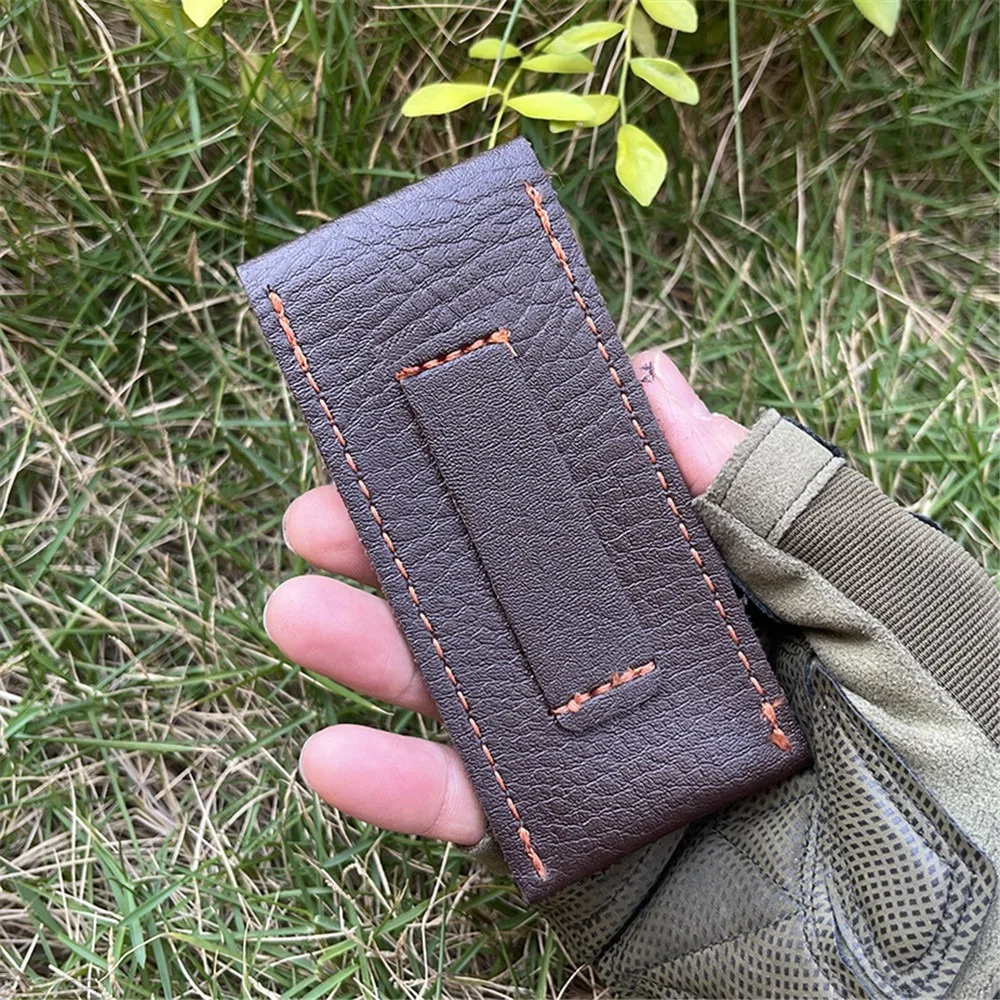 PU Leather General Tool Storage Bag 14.5cm Outdoor Camping Portable Carrying Tool Bag for Folding Knife / Pliers / Opener