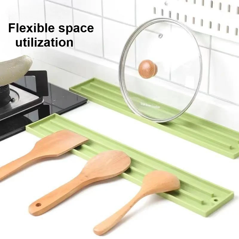 

Силиконовый коврик для хранения крышек от кастрюль на столешнице: гибкий, практичный, с легким доступом, мягкой амортизацией, защитой от ожогов, для домашнего использования