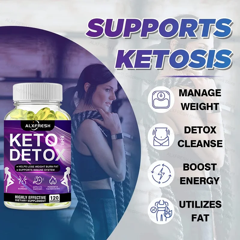 Keto Capsules for Metabolism Balance, Appetite Management, Detoxification, Digestion Health - Ketosis Diet Supplement