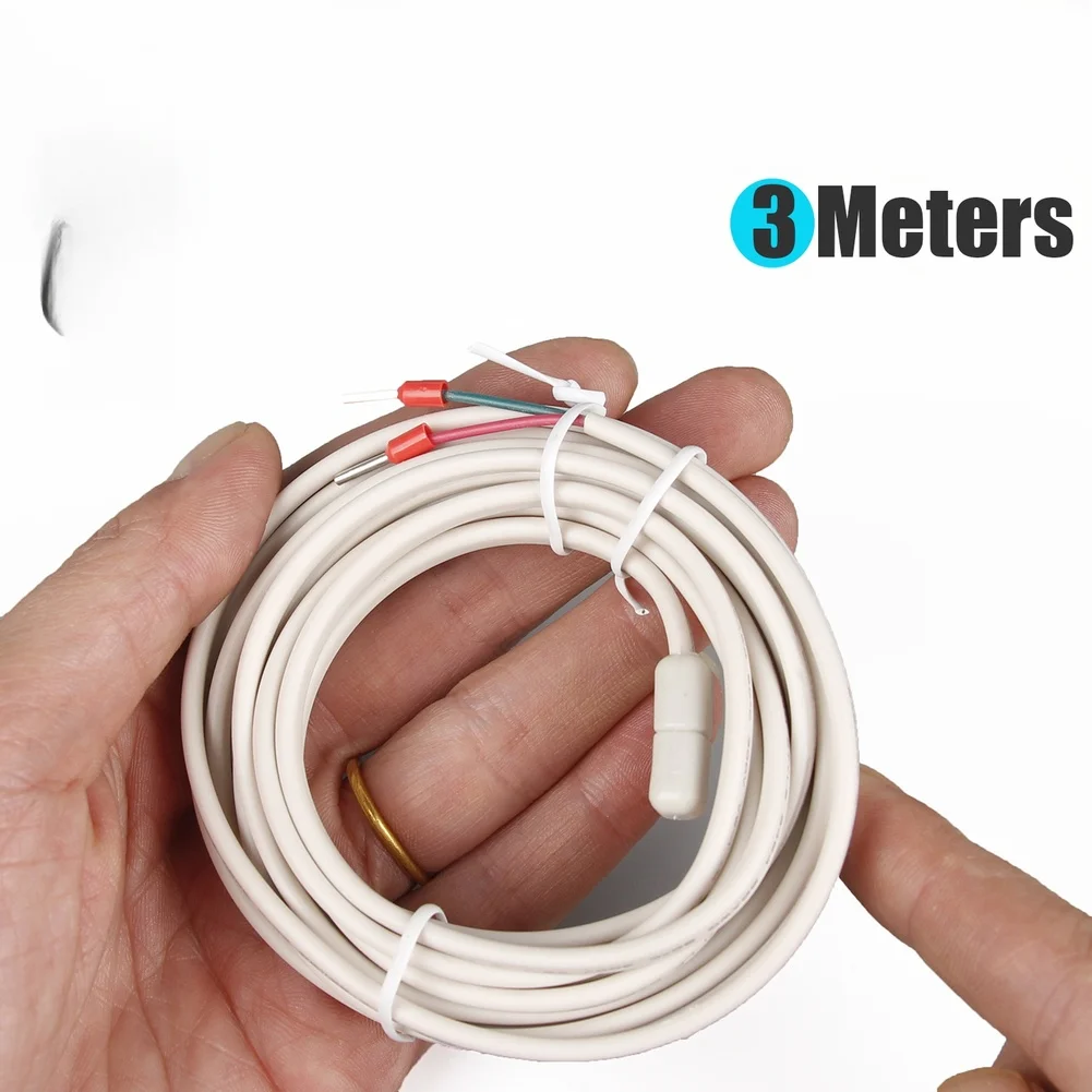 10K 3950 External Floor Temperature Sensor Waterproof Design for Electric Floor Heating Systems and Thermostat Compatibility