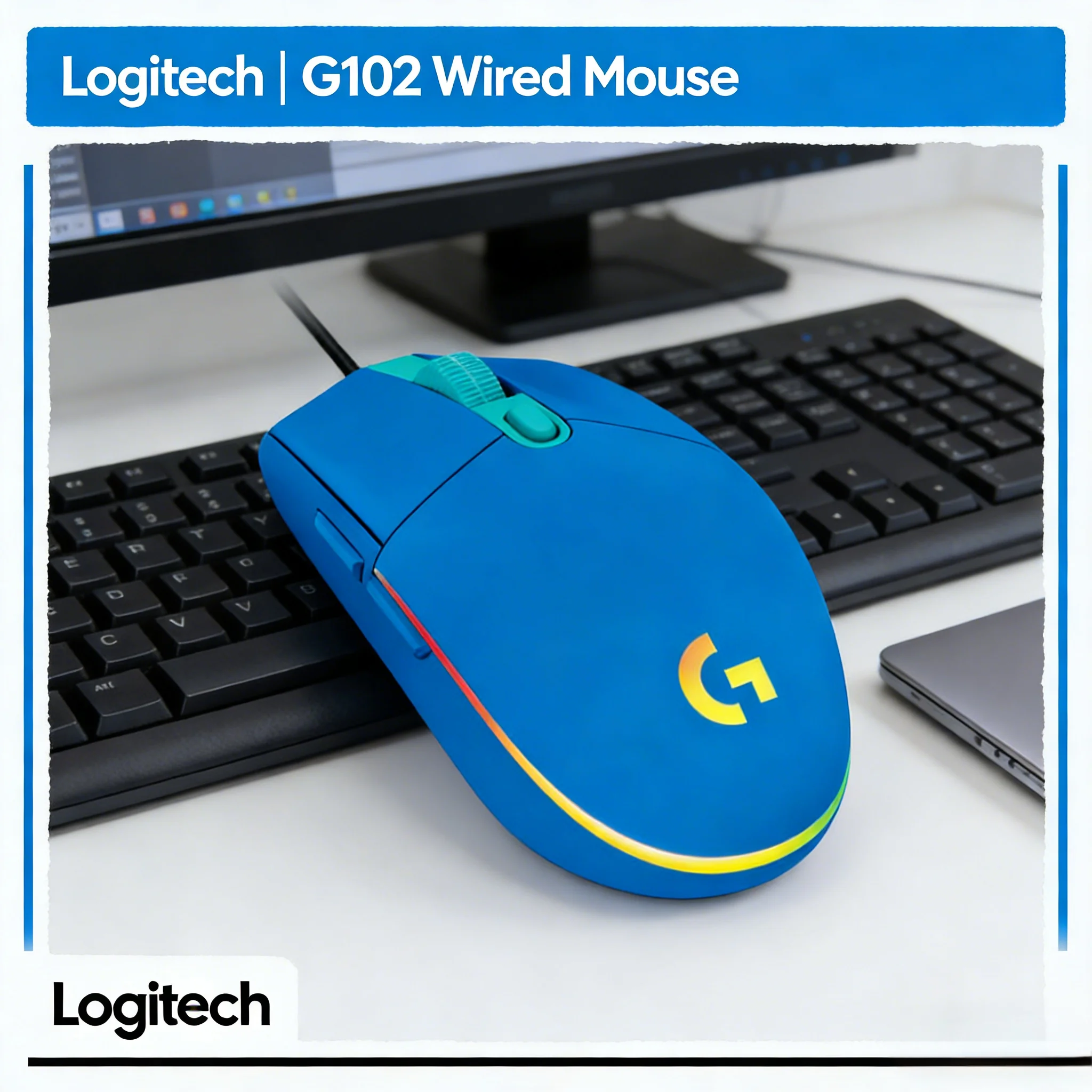 

Легкая проводная мышь G102 с высокоточным сенсором 8000 DPI для геймеров