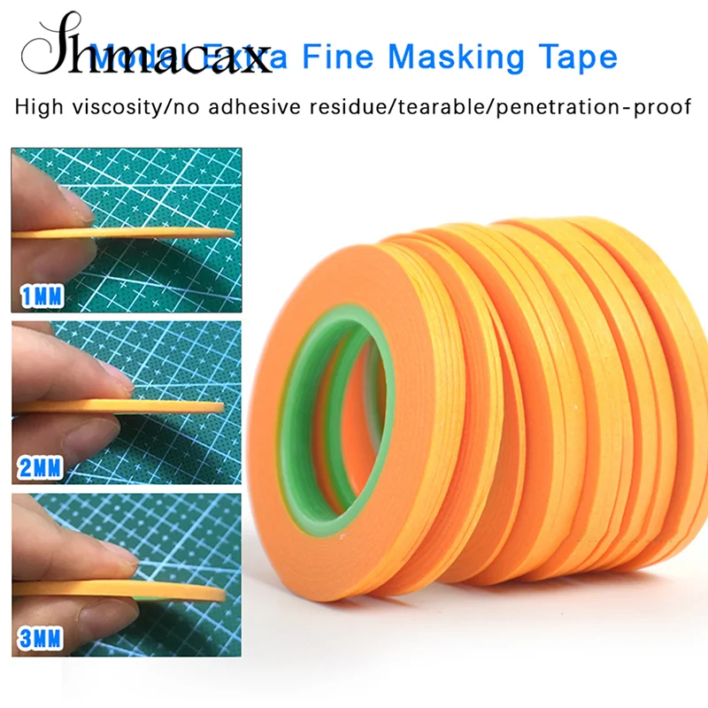 

Model Spraying Coating Color Ultra Tape Fine DIY Special Masking Wide 1mm/2mm/3mm 18m Model Covering Tape
