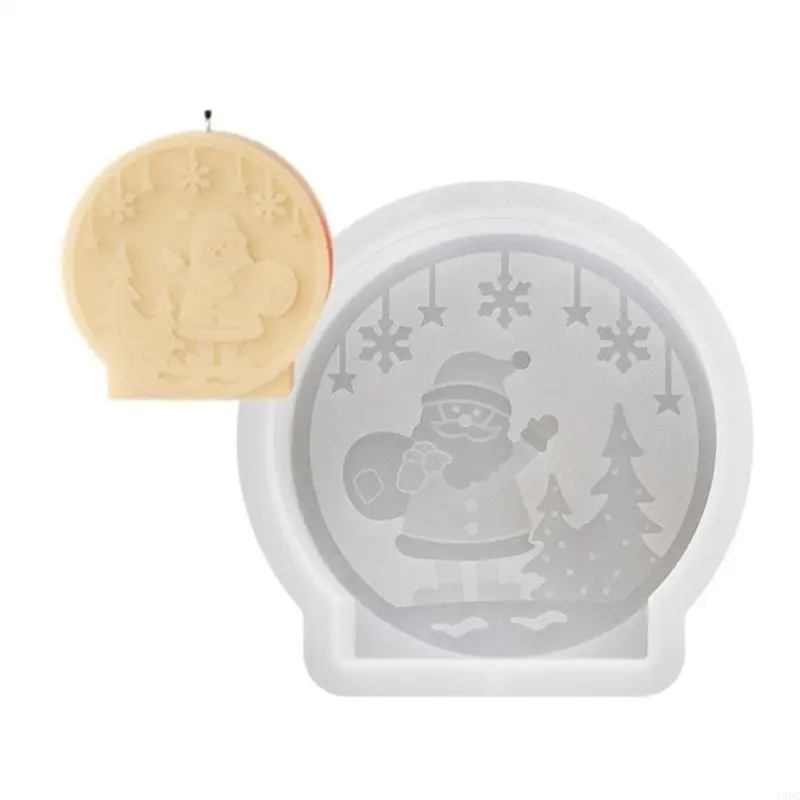 195C Christmas Series Sculpture Moulds Figurines Molds Silicone Texture for Craft