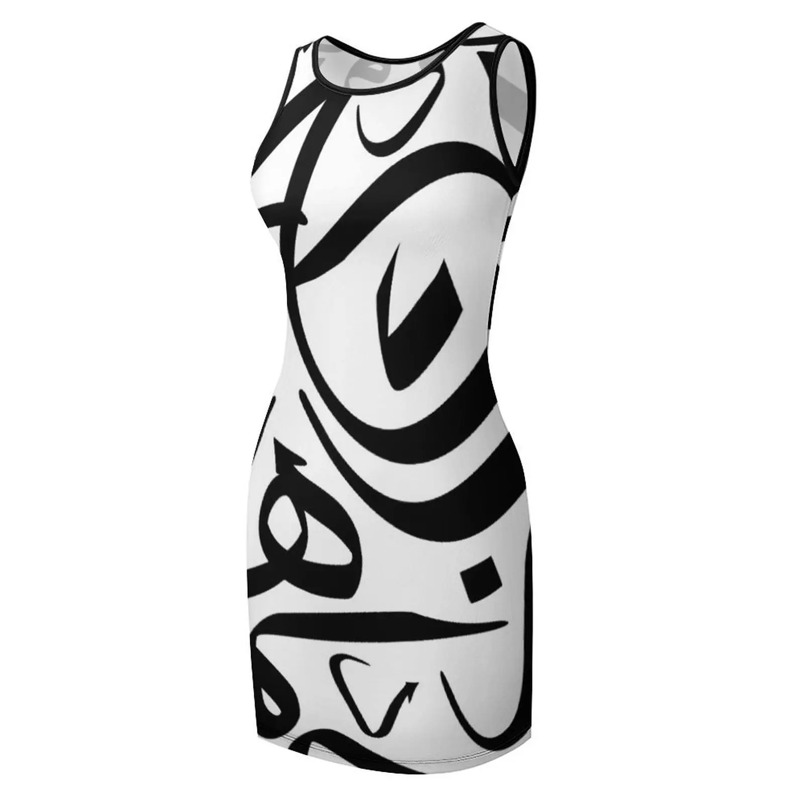 T-shirts à motif de calligraphie arabe, robe d'été sans manches, robes de soirée pour femmes, robes de mariée pour femmes, 2025