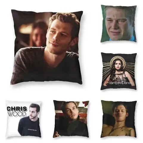 Fashion Modern Klaus Mikaelson Cushion Cover Velvet The Vampire Diaries Cushion Sofa Pillow Case Home Decoration