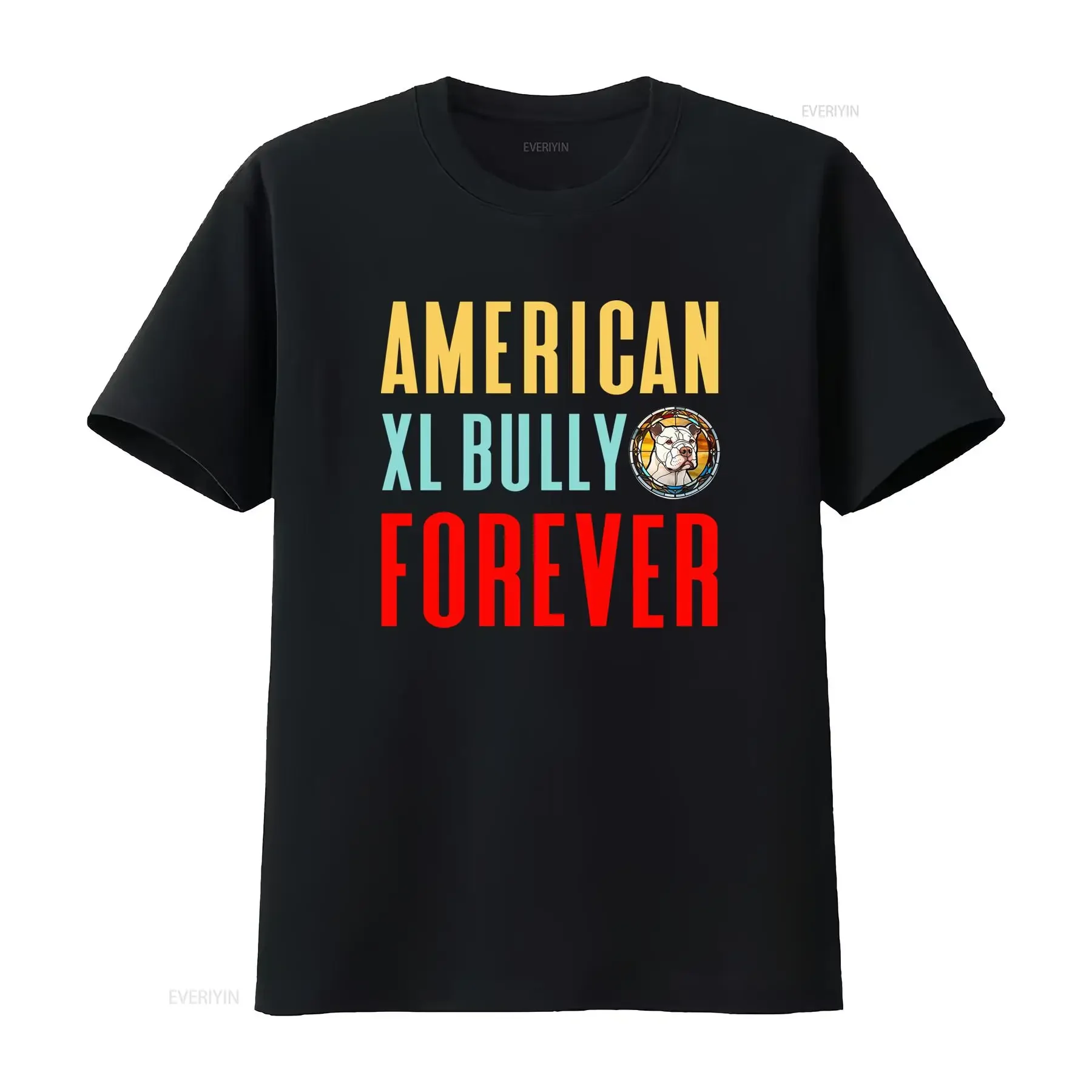 Camiseta para hombre American XL Bully Forever Pitbull, diseño único para amantes de los perros, estilo vintage lavado, para uso diario, transpirable.