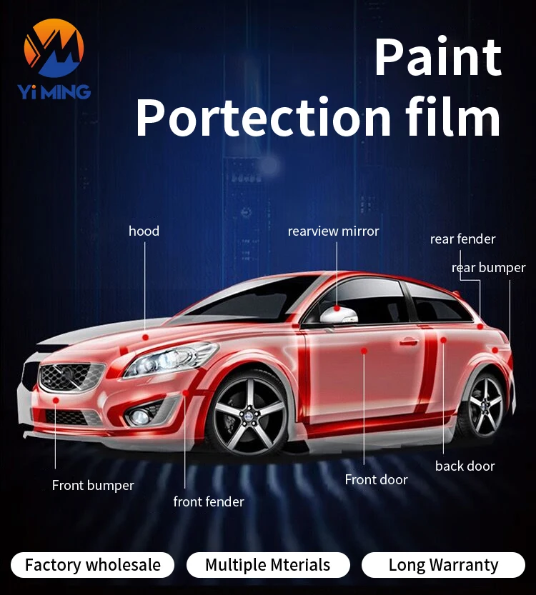 Hochglänzende, selbstheilende, klare Folie, PPF, TPH, Autolack-Schutzfolie, glänzende schwarze Folie, transparent, matt, Anti-gelb, Karosserie