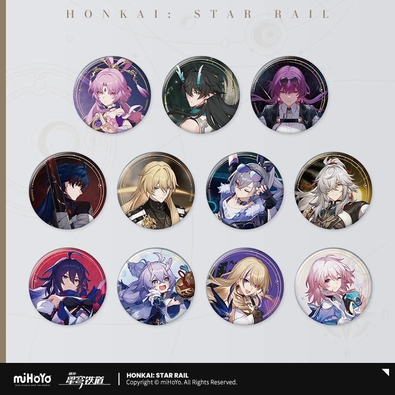 Presale Official Game Honkai:Star Rail Fu Xuan Danheng Kafka Blade Cosplay Tinplate Badge Brooch Pin Fans Gift miHoYo