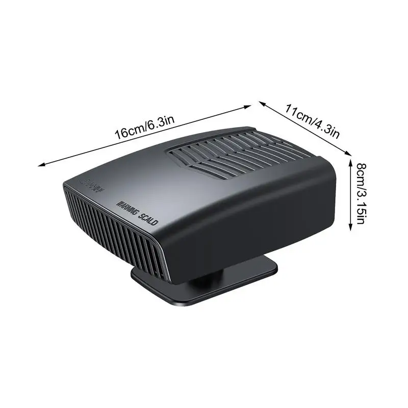 سخان سيارة كهربائي محمول ، درجة قابلة للدوران ، مروحة تسخين عالية الطاقة ، مزيل الضباب ، شاشات رياح ، مزيل إزالة الماء بسرعة ، مزيل الصقيع الحراري
