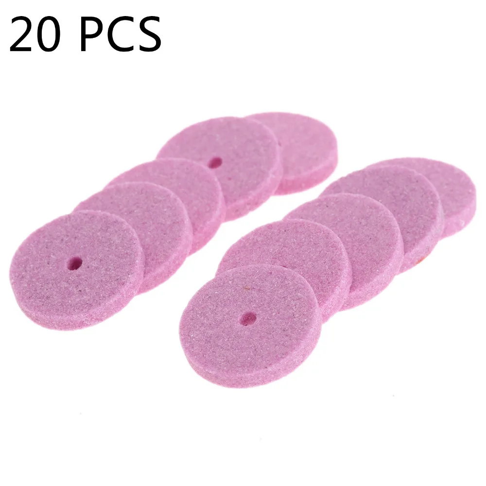 20Pcs 20mm Mini Grinding Wheel Polishing Pad Mounted Stone For Bench Grinder Dremel Accessory Rotary Tool Abrasive Tools