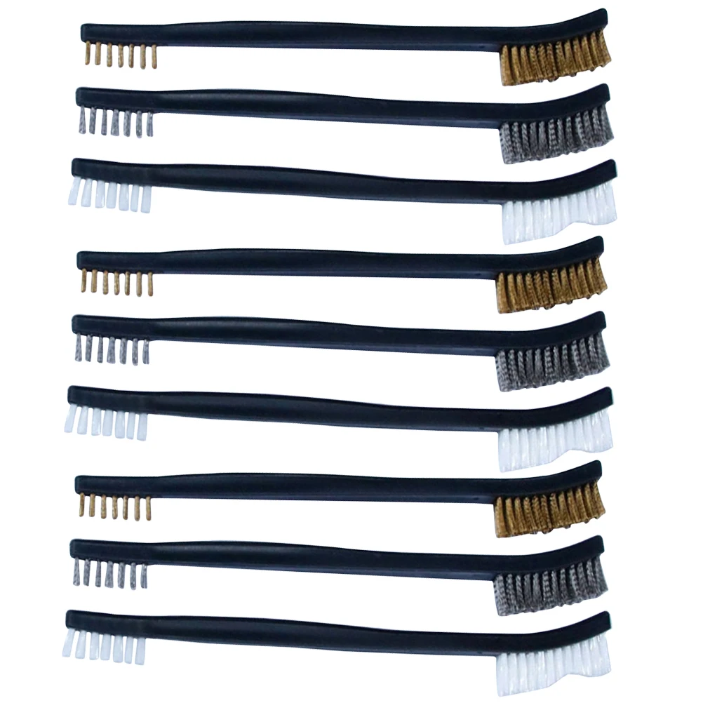 

9 Pcs Long Car Oil Handle Copper Wire Motor Motor Door Window Brush Car Cleaning Brush Door Window