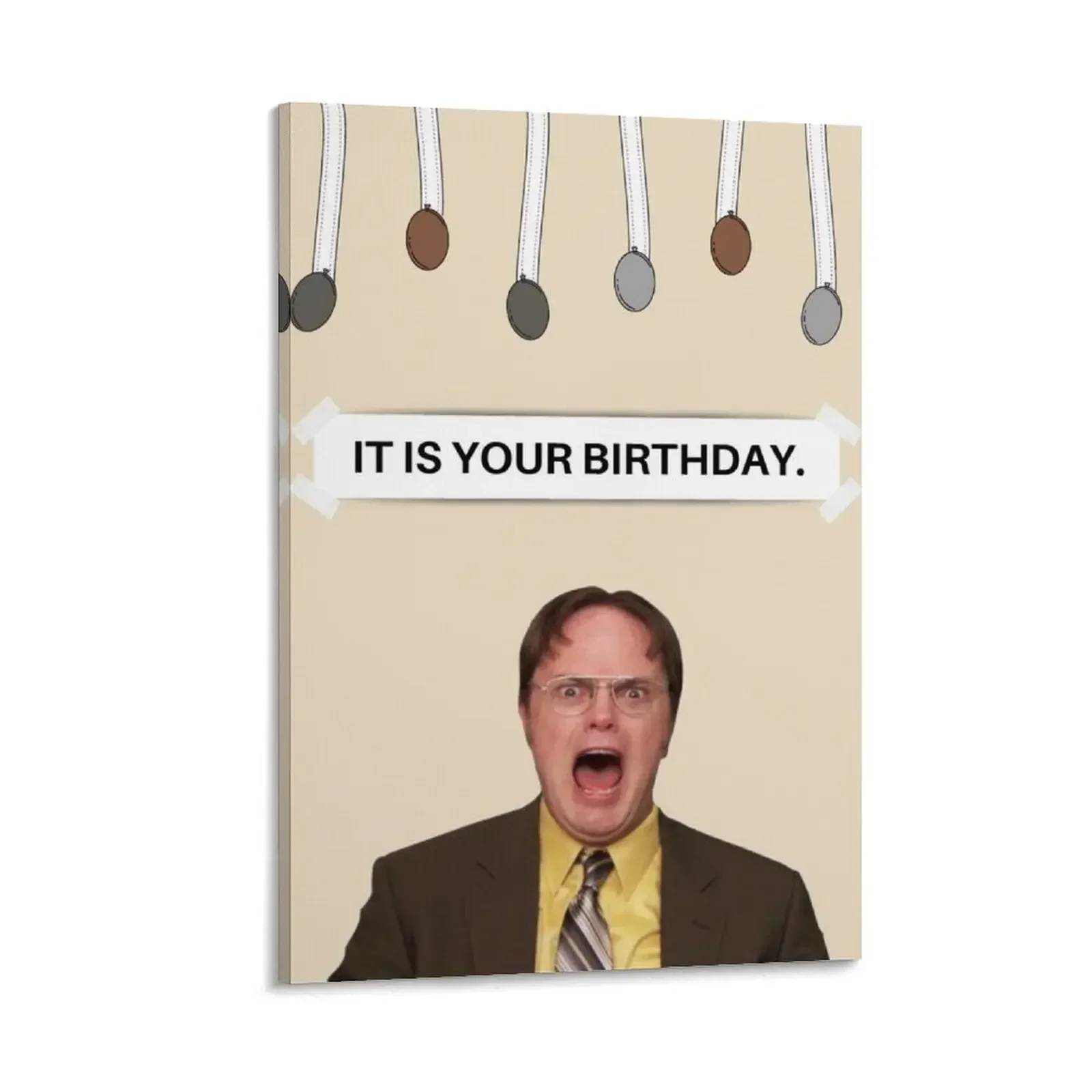 

Dwight Schrute Meme Birthday Canvas Painting Paintings on canvas for living room anime Paintings for bedroom