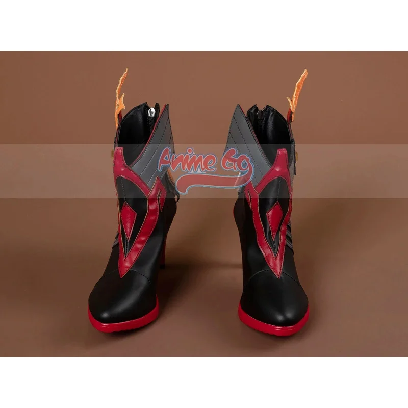 Genshin Impact Pyro Archon Mavuika Cosplay zapatos botines para mujer C09202