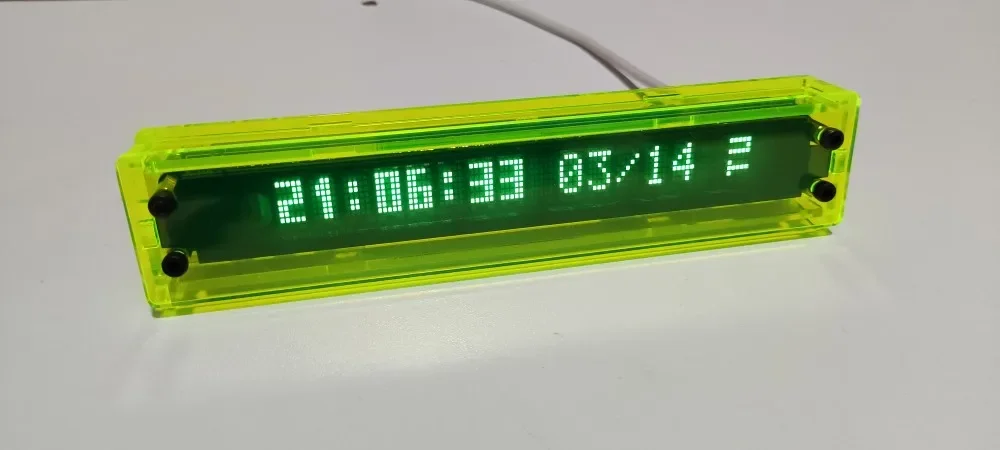 

VFD clock WiFi vacuum fluorescent display screen vck16 spring green