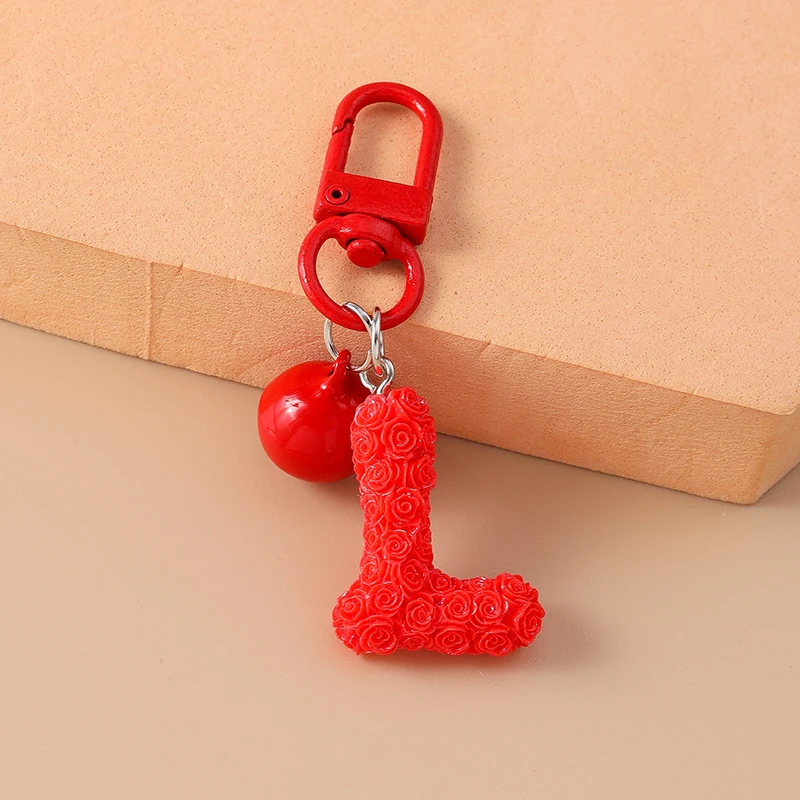Niedlicher Schlüsselanhänger mit englischen Buchstaben und Glockenmotiv für Damen und Herren, als Auto-Schlüsselhalter, Handtaschenanhänger, Schlüsselring, Accessoire, DIY-Schmuck, Geschenkidee – Detail 20
