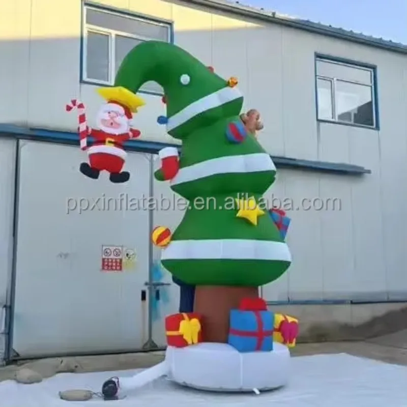 Inflatable Christmas Tree High Giant Inflatable Cartoon Christmas Tree For Advertising Street Decoration