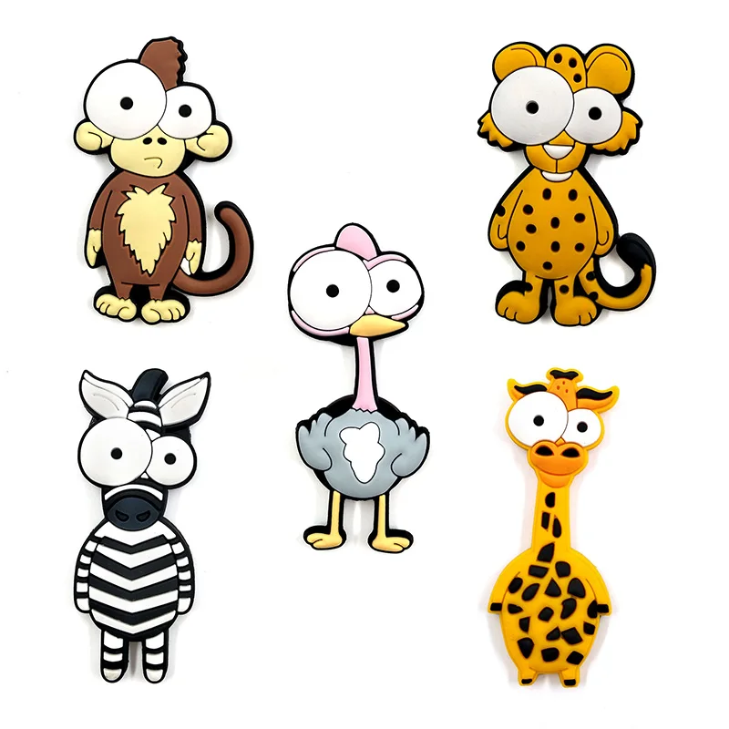 Zebra Giraffe Fridge Magnets Cartoon Lion Elephant Animal Whiteboard Sticker Refrigerator Decoration Magnet Message Post Home