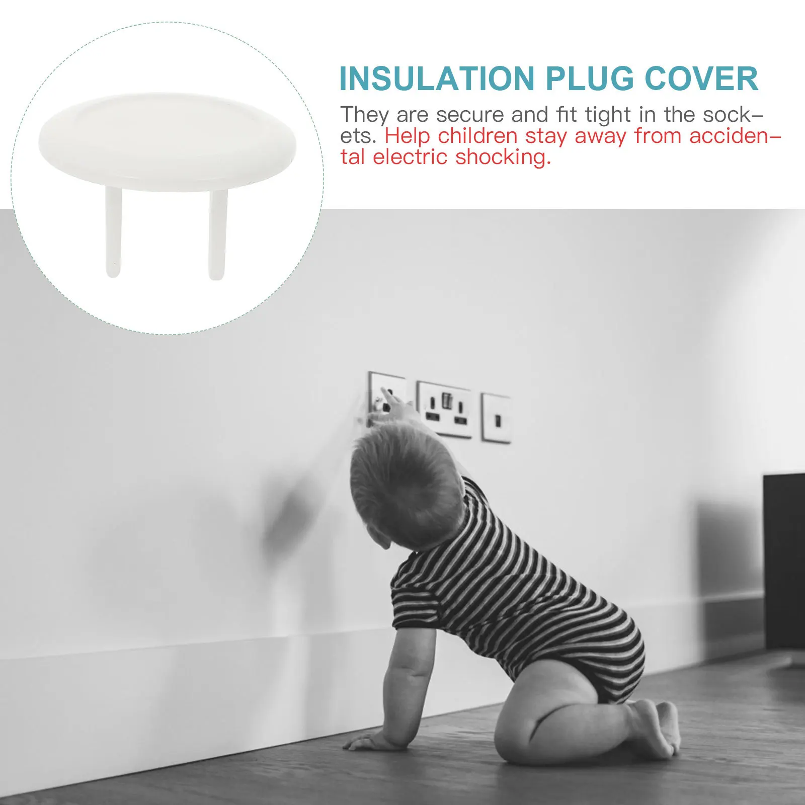 

50Pcs Child Proof Outlet Plug Covers Electric Socket Protectors Safety for Kids Baby Wall Outlet Socket Covers