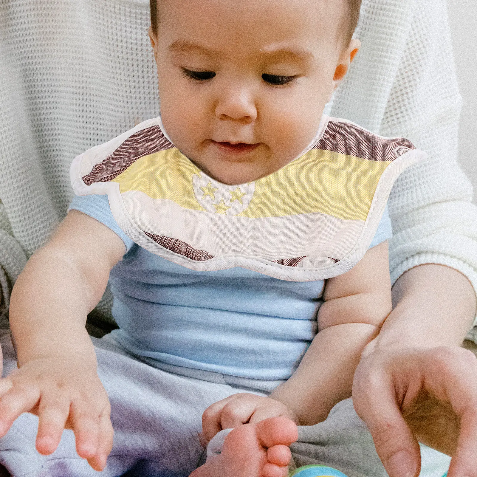 

Набор из 5 детских хлопковых слюнявчиков-нагрудников для кормления, впитывающих пот, с милым мультяшным рисунком, регулируемые по размеру