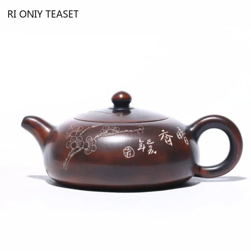 

150ml Yixing Purple Clay Teapot Famous Handmade Raw Ore Zisha Tea Pot Chinese Authentic Tea Set Kettle Tea Ceremony Customized