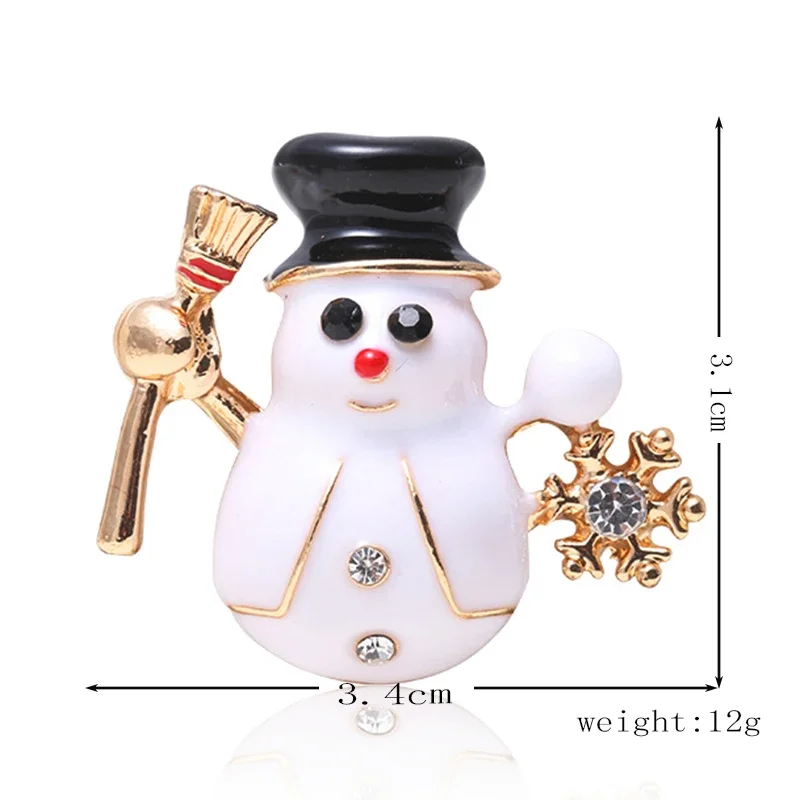 BLUCOMEBlucome Christmas Pin Enamel Snowman Brooch High Quality for Women Kids Clothes Hat Hijab Pin Christmas Winter Corsage Gi