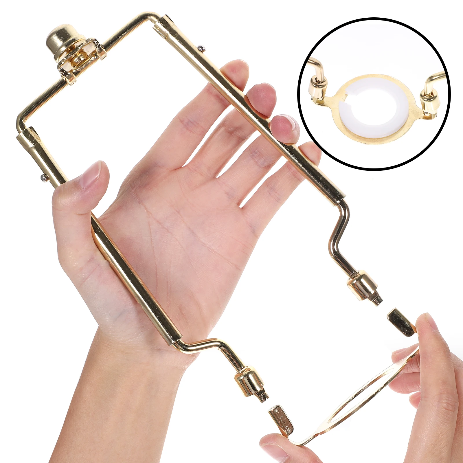 

Shade Holder Horn Bracket 9-12 Inch Nickel Plated Adjustable Lamp Harp Desk Floor Lamp Parts Lighting Accessories Decor