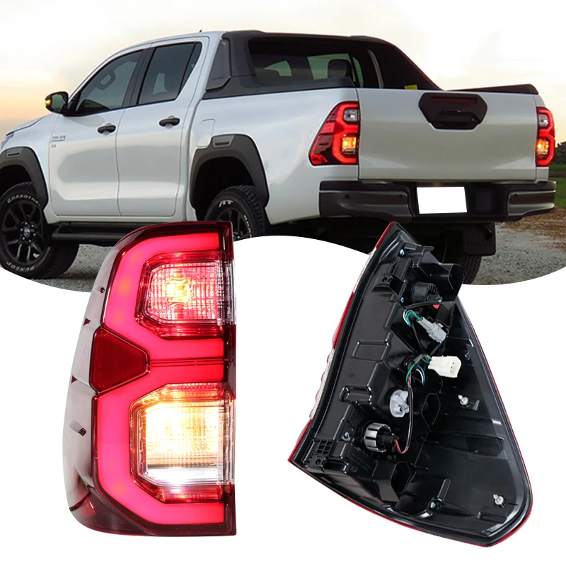 

Задний светодиодный фонарь (стоп-сигнал) для Toyota Hilux Revo Rocco SR5 Pickup 2020-2022 с проводкой, артикулы 815600K430, 815500K430