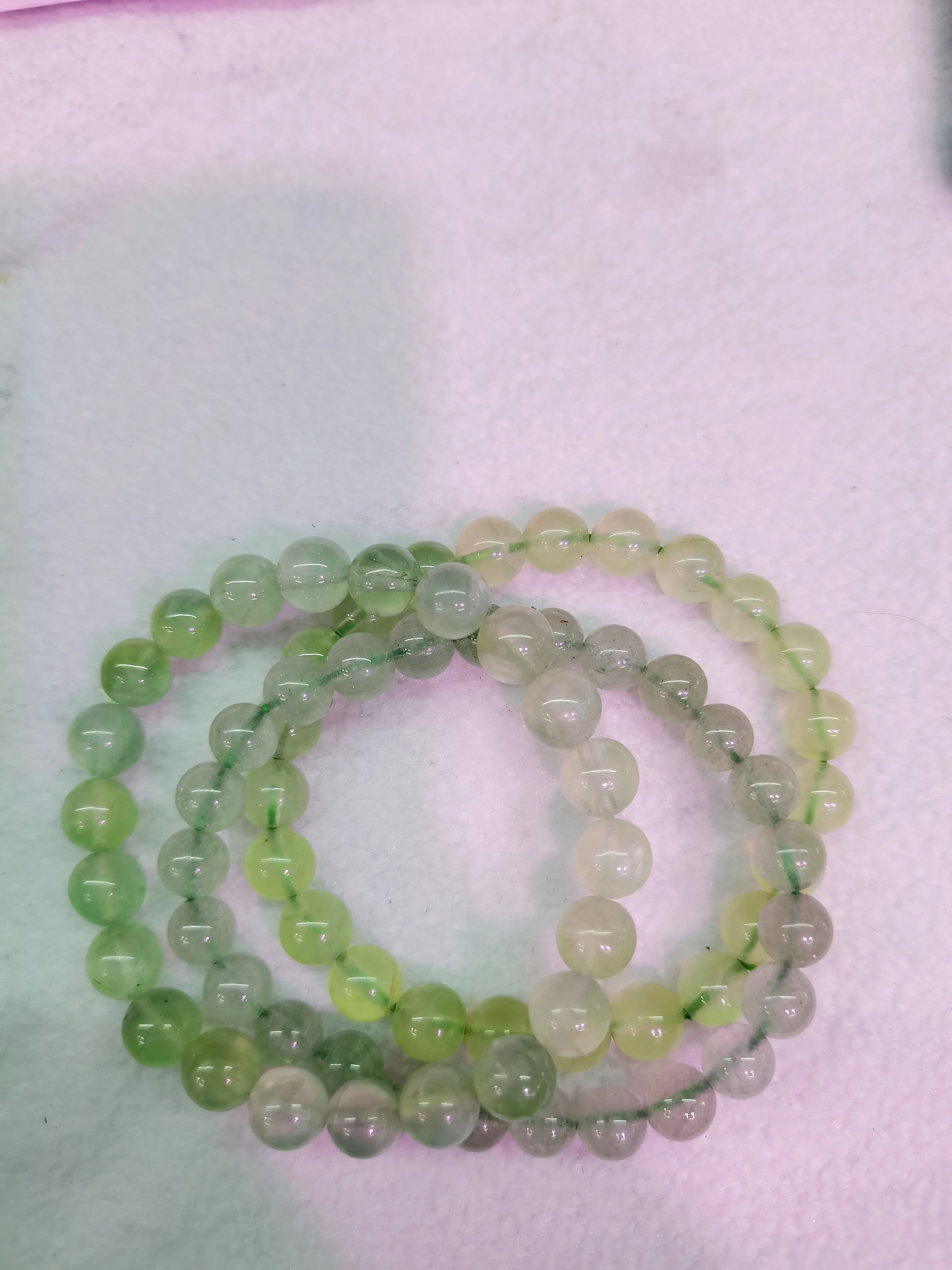 2025 جديد قسط الطبيعية الخضراء بريهنيت الخرز سوار-8 مللي متر جوهرة الطبيعية سلسلة سوار ، DIY بها بنفسك حلية المجوهرات هدية والجملة السائبة