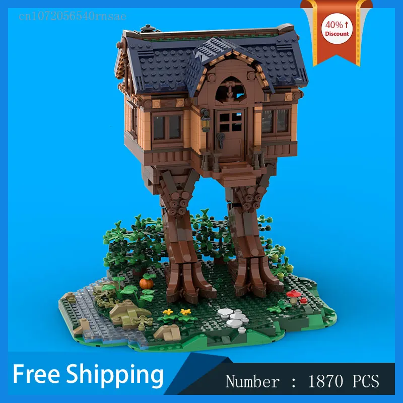 MOC Bouwstenen Boomhut Model DIY Bakstenen Scène Architectuur Monteren Speelgoed Verjaardagscadeau Kerstcadeaus Collectie