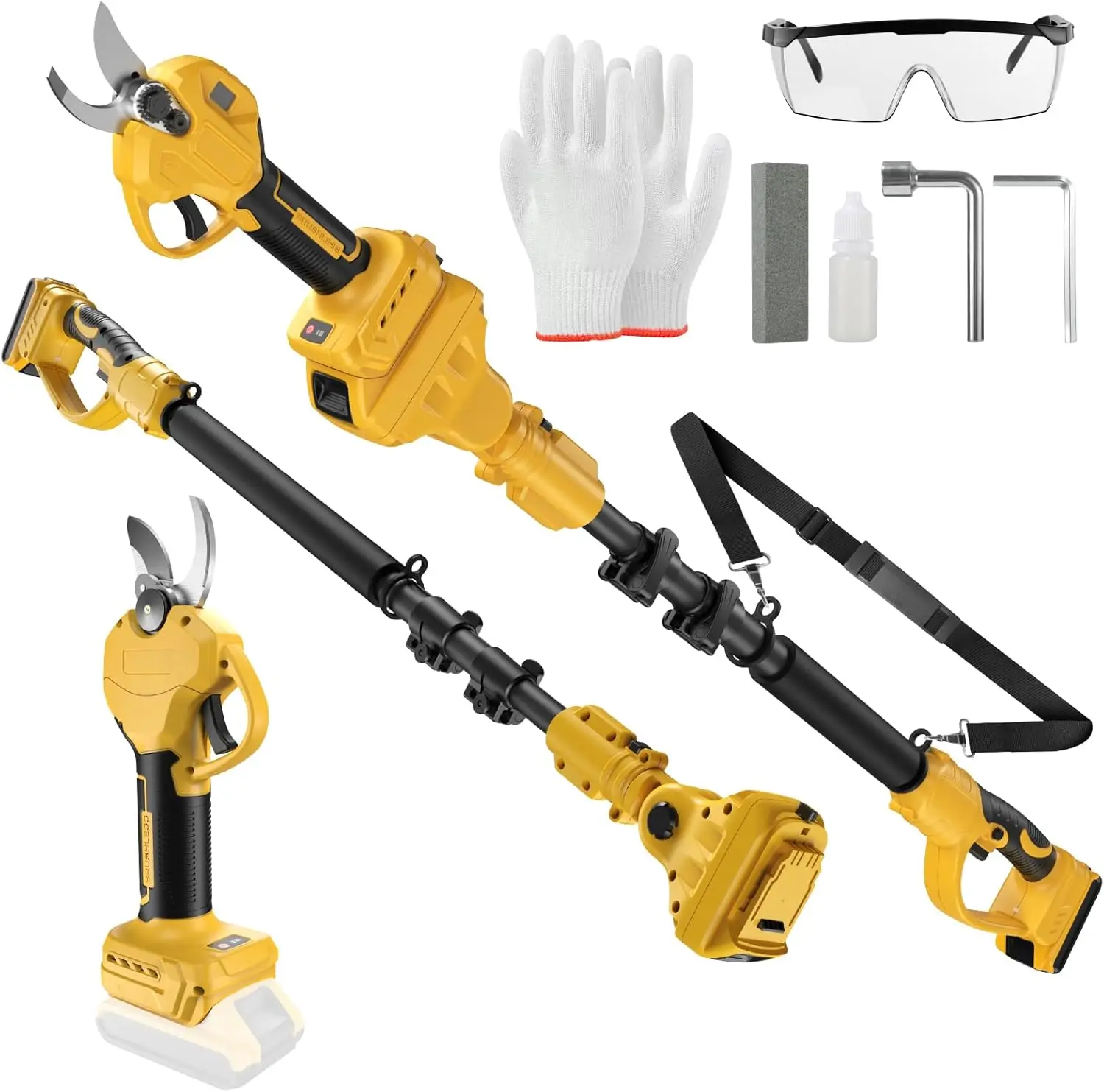

Electric Pruning Shears Cordless Pole 14Ft Reach 12 Cutting Diameter Brushless Motor